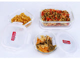 Bộ 3 hộp thủy tinh  LLG428S001